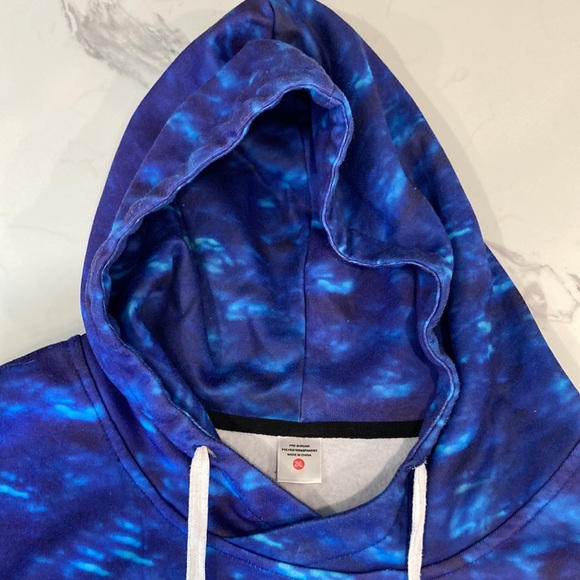 Shark Graphic Print Hoodie Sweatshirt Long Sleeve Cotton Pullover w/Pockets XXL - Picture 6 of 11